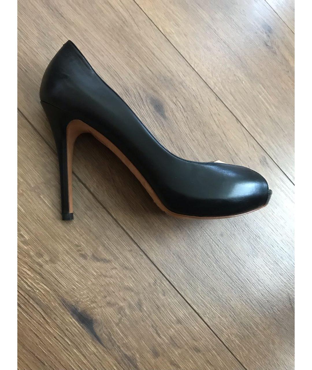 ALEXANDER MCQUEEN Черные кожаные туфли, фото 7