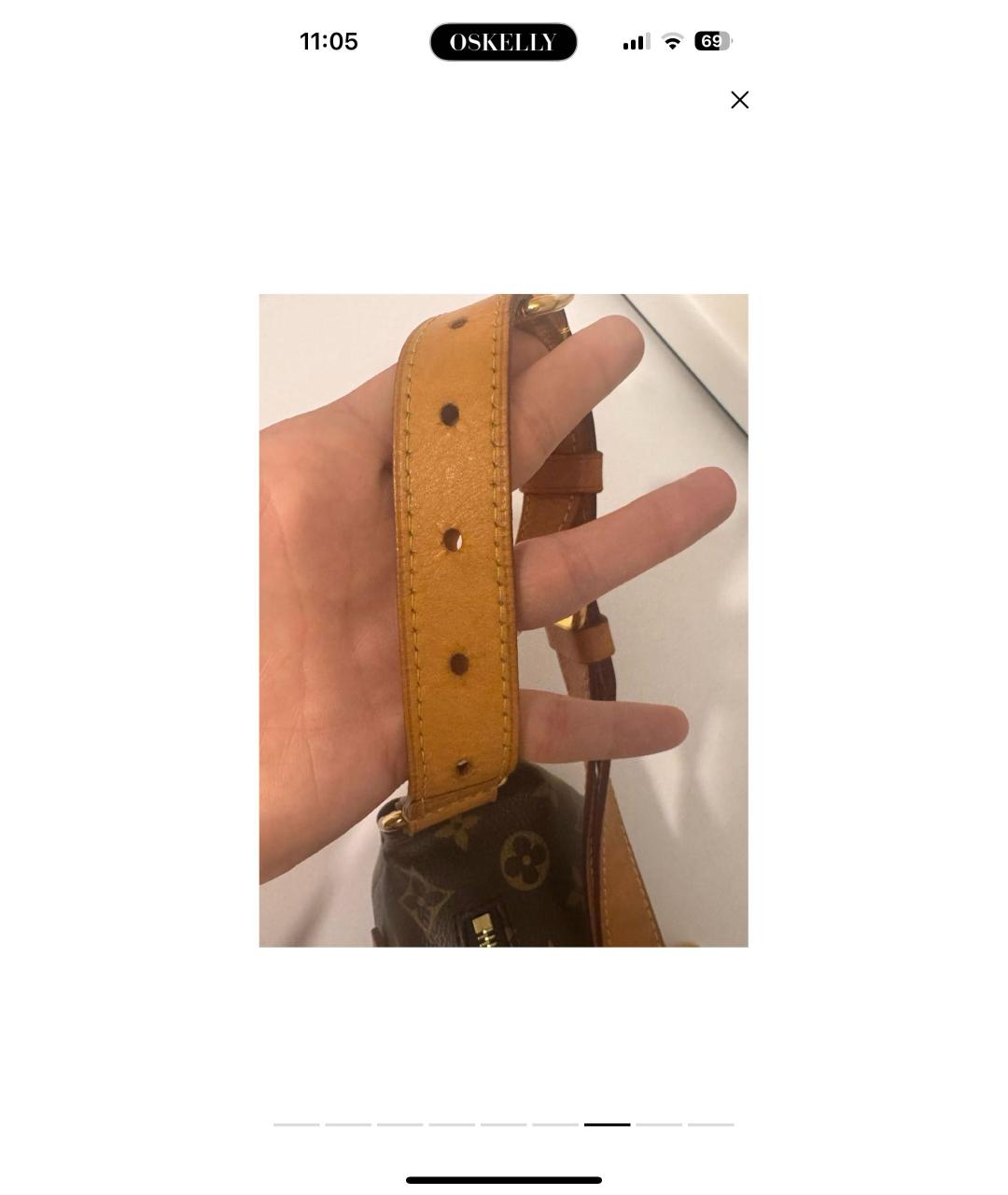 LOUIS VUITTON Коричневая канва поясная сумка, фото 7