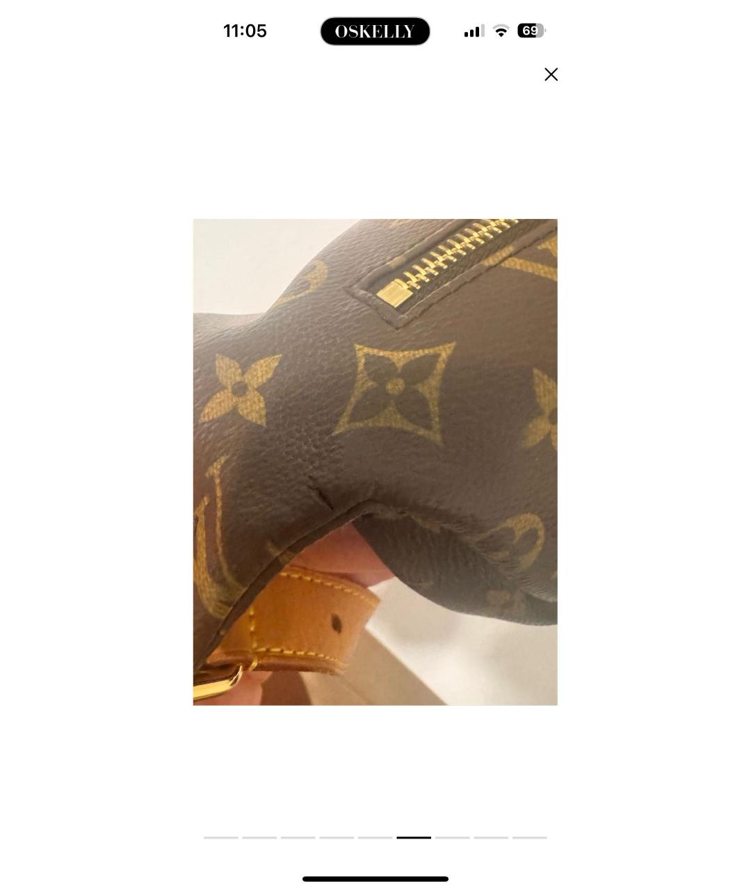 LOUIS VUITTON Коричневая канва поясная сумка, фото 6