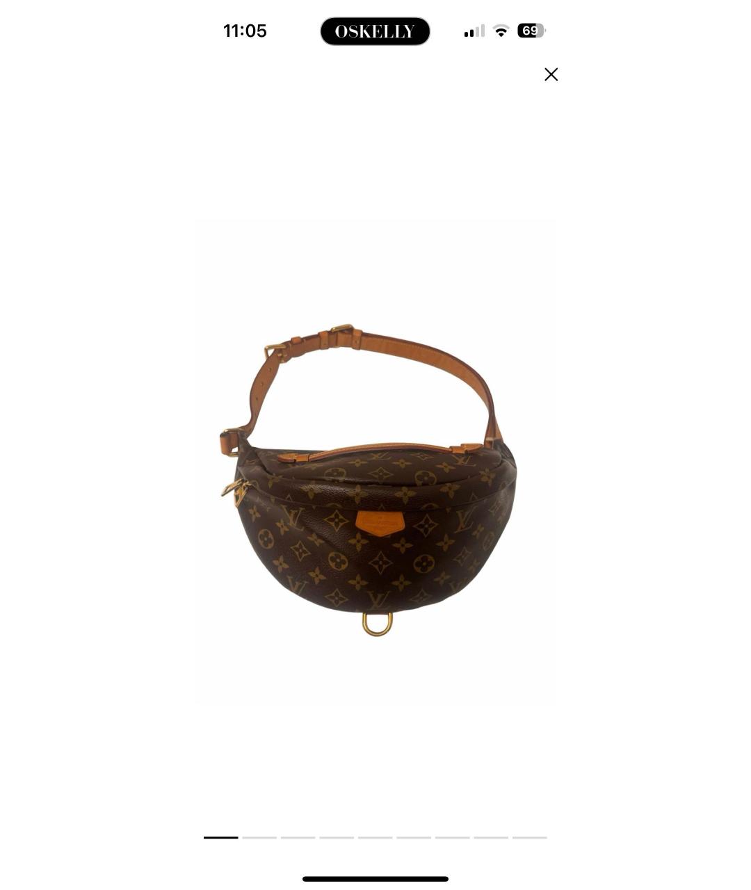 LOUIS VUITTON Коричневая канва поясная сумка, фото 9