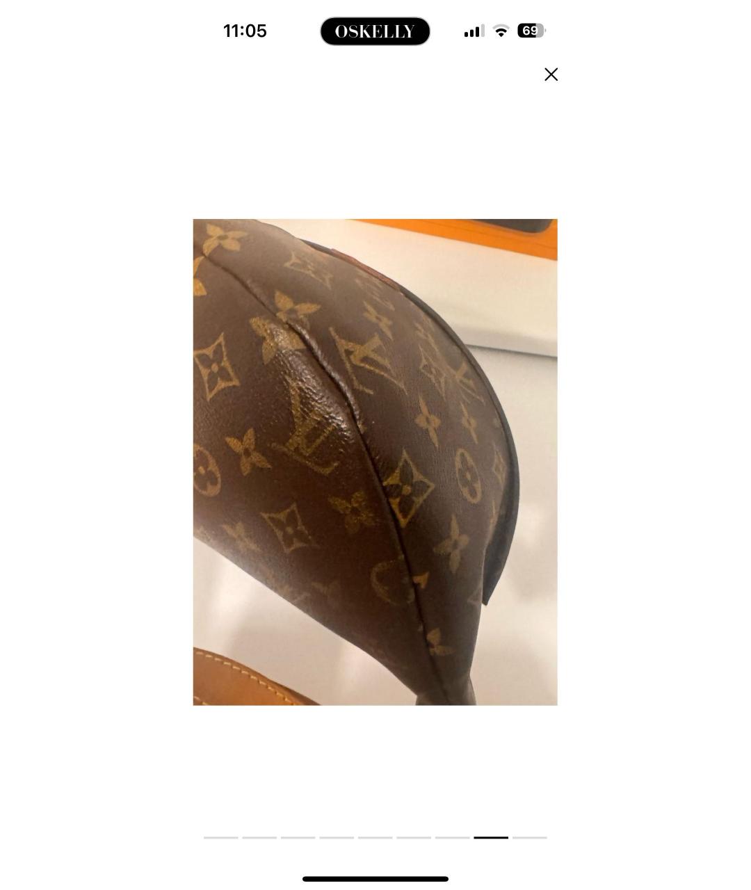 LOUIS VUITTON Коричневая канва поясная сумка, фото 8