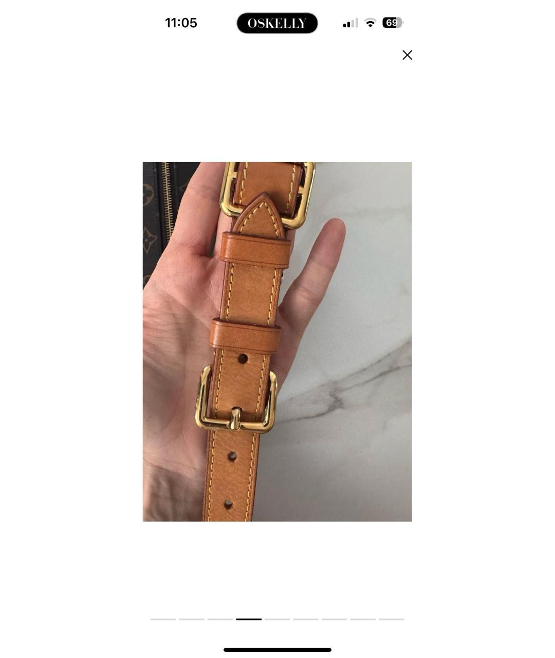 LOUIS VUITTON Коричневая канва поясная сумка, фото 4
