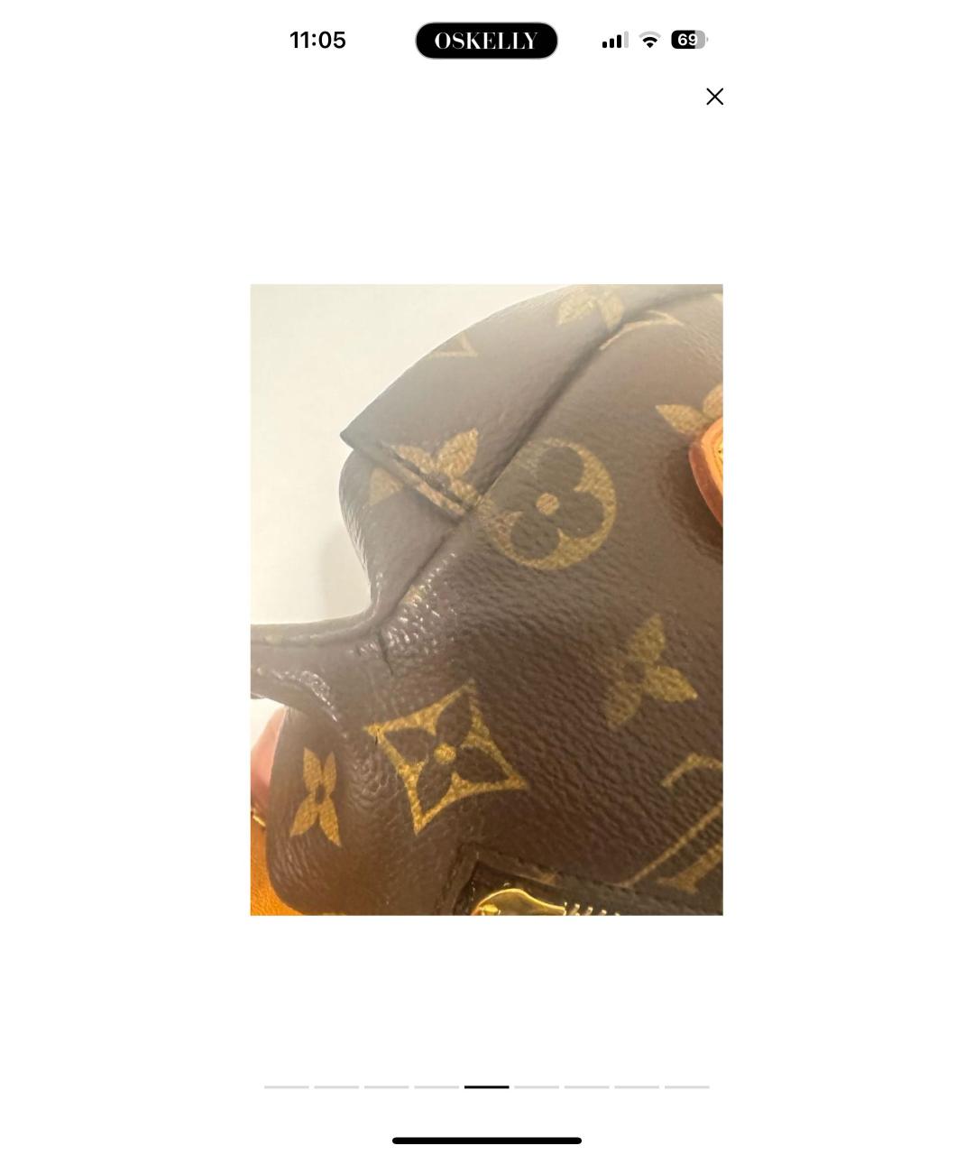 LOUIS VUITTON Коричневая канва поясная сумка, фото 5