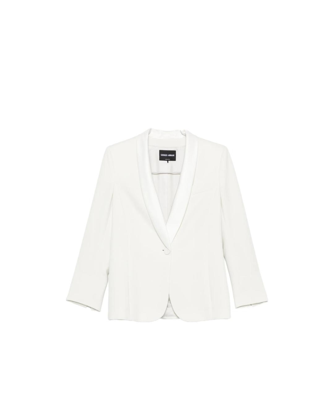 GIORGIO ARMANI Белый полиэстеровый жакет/пиджак, фото 1