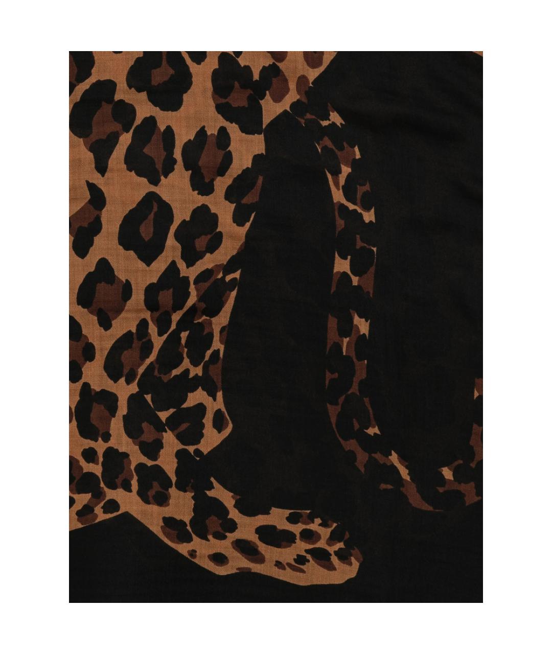 SAINT LAURENT Черный шарф, фото 3
