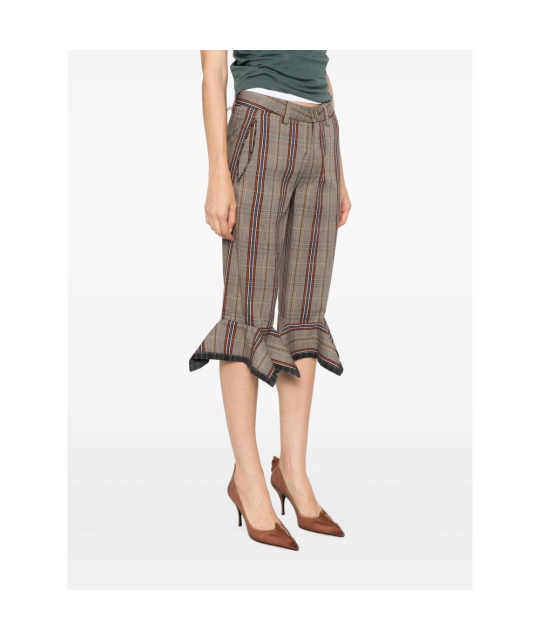 VIVIENNE WESTWOOD Бежевые хлопковые капри, фото 2
