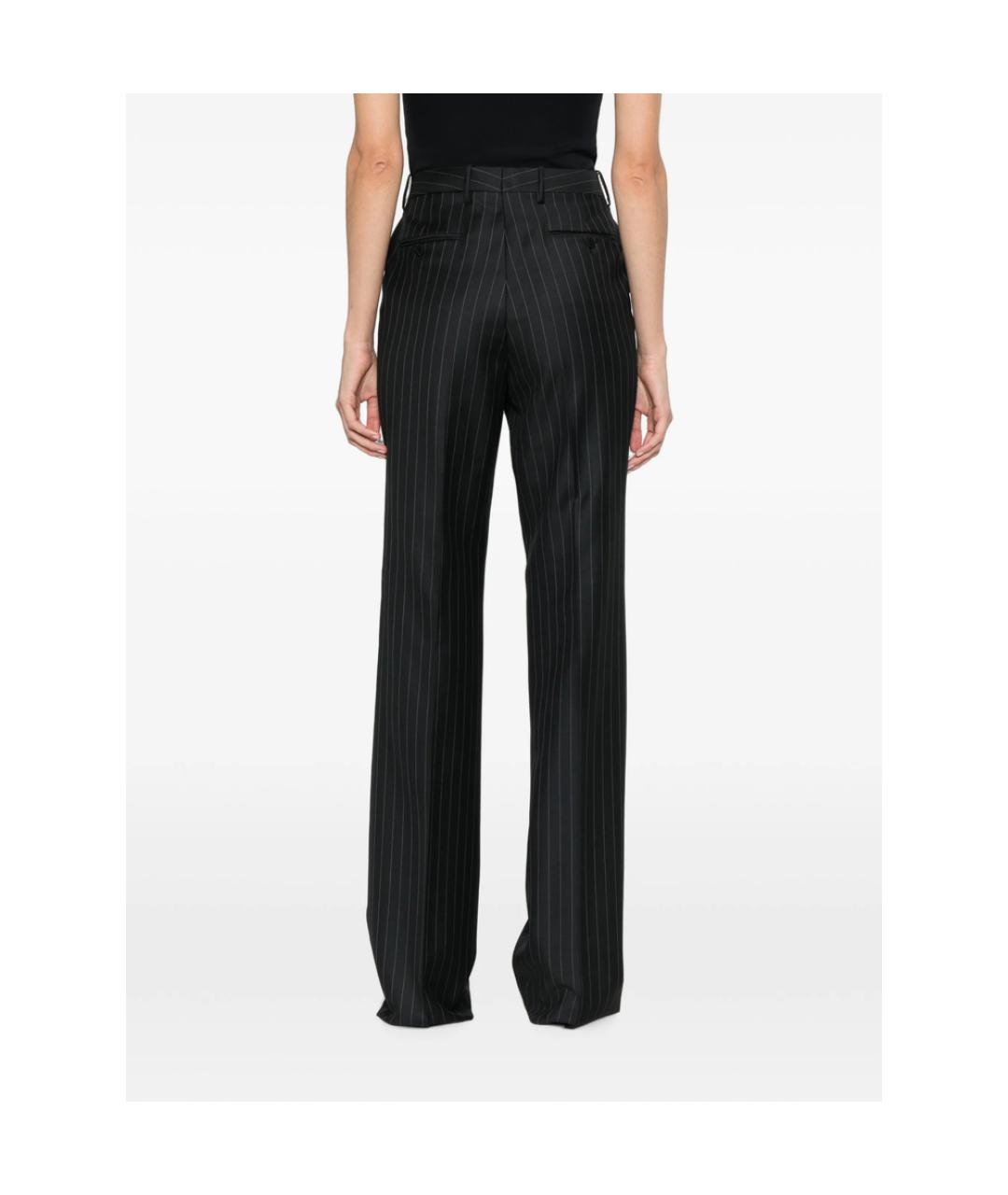 TOM FORD Черные вискозные прямые брюки, фото 4