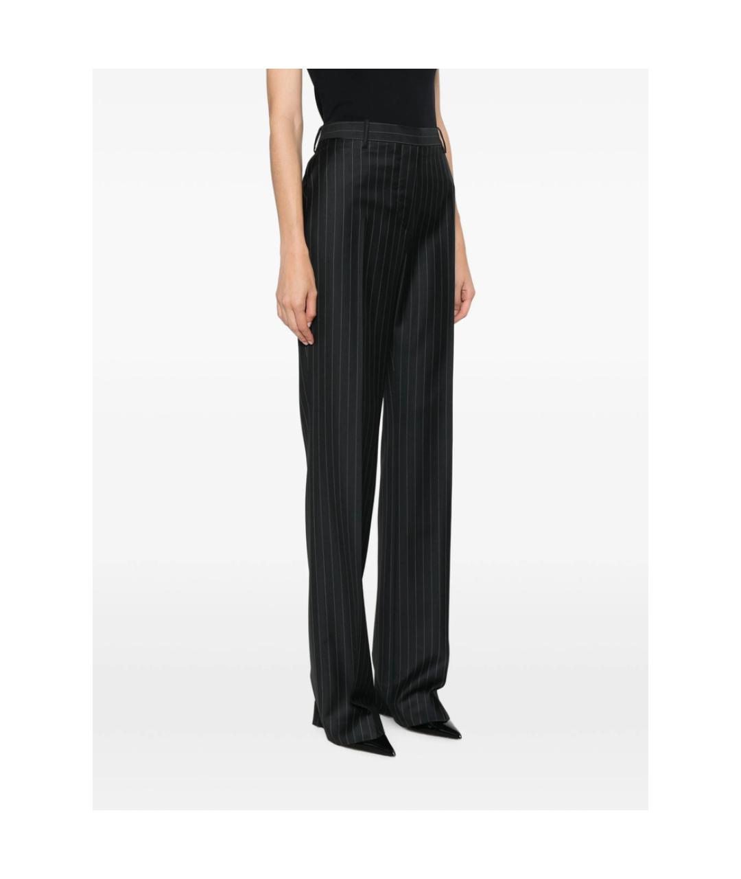 TOM FORD Черные вискозные прямые брюки, фото 5