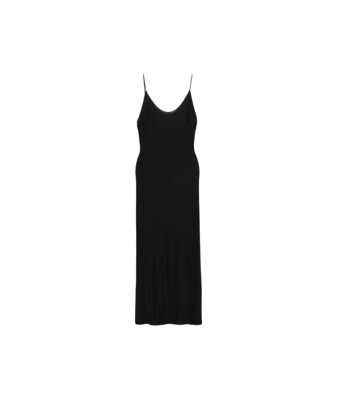 SAINT LAURENT Черное вискозное коктейльное платье, фото 1