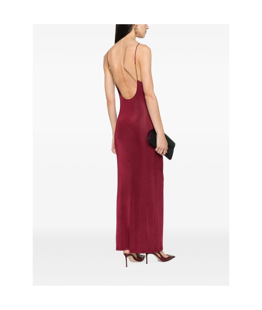 SAINT LAURENT Красное вискозное коктейльное платье, фото 3