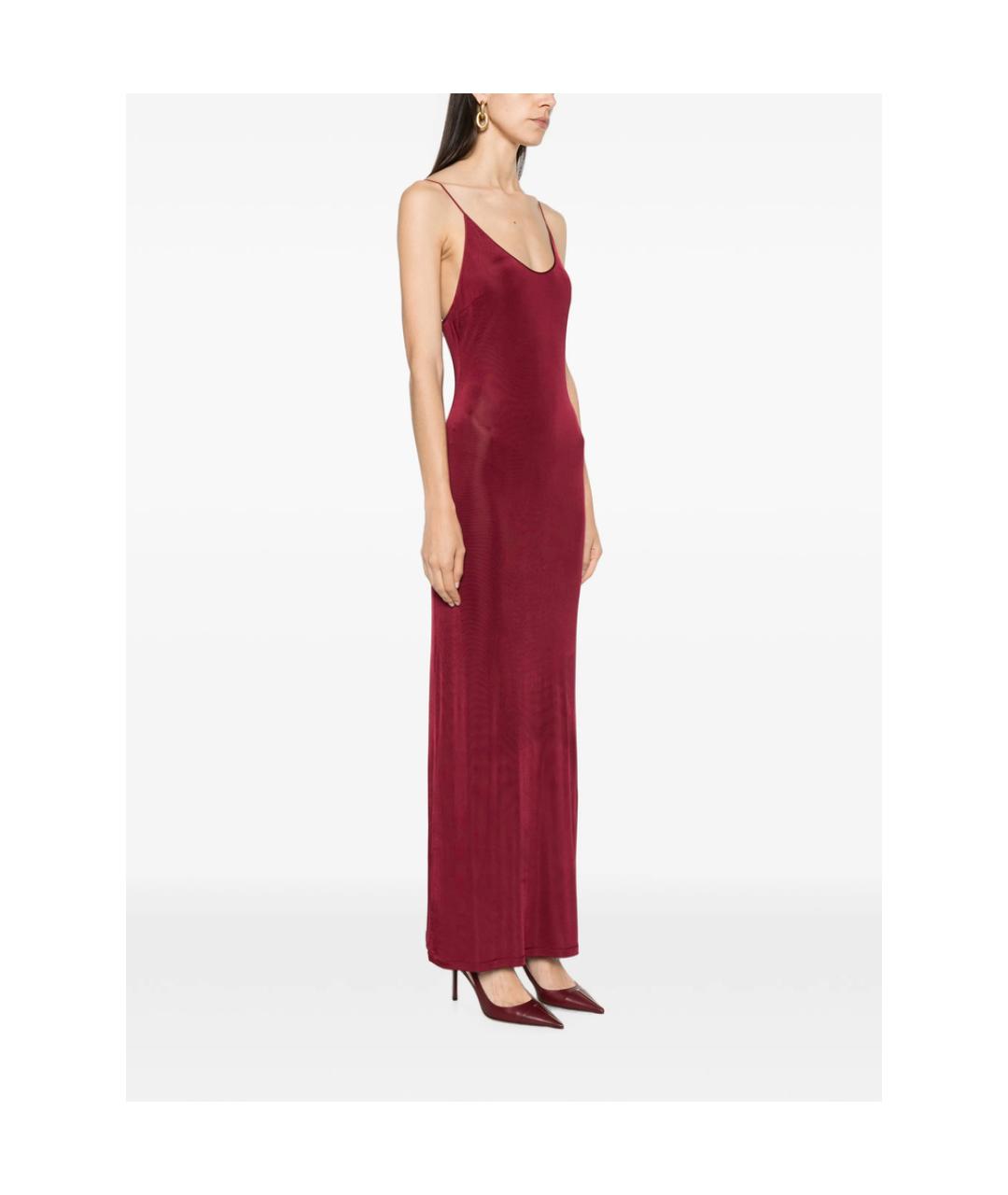 SAINT LAURENT Красное вискозное коктейльное платье, фото 2