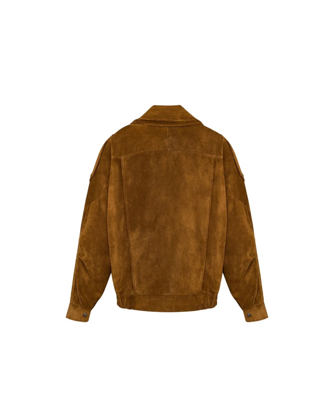SAINT LAURENT Коричневая замшевая куртка, фото 2