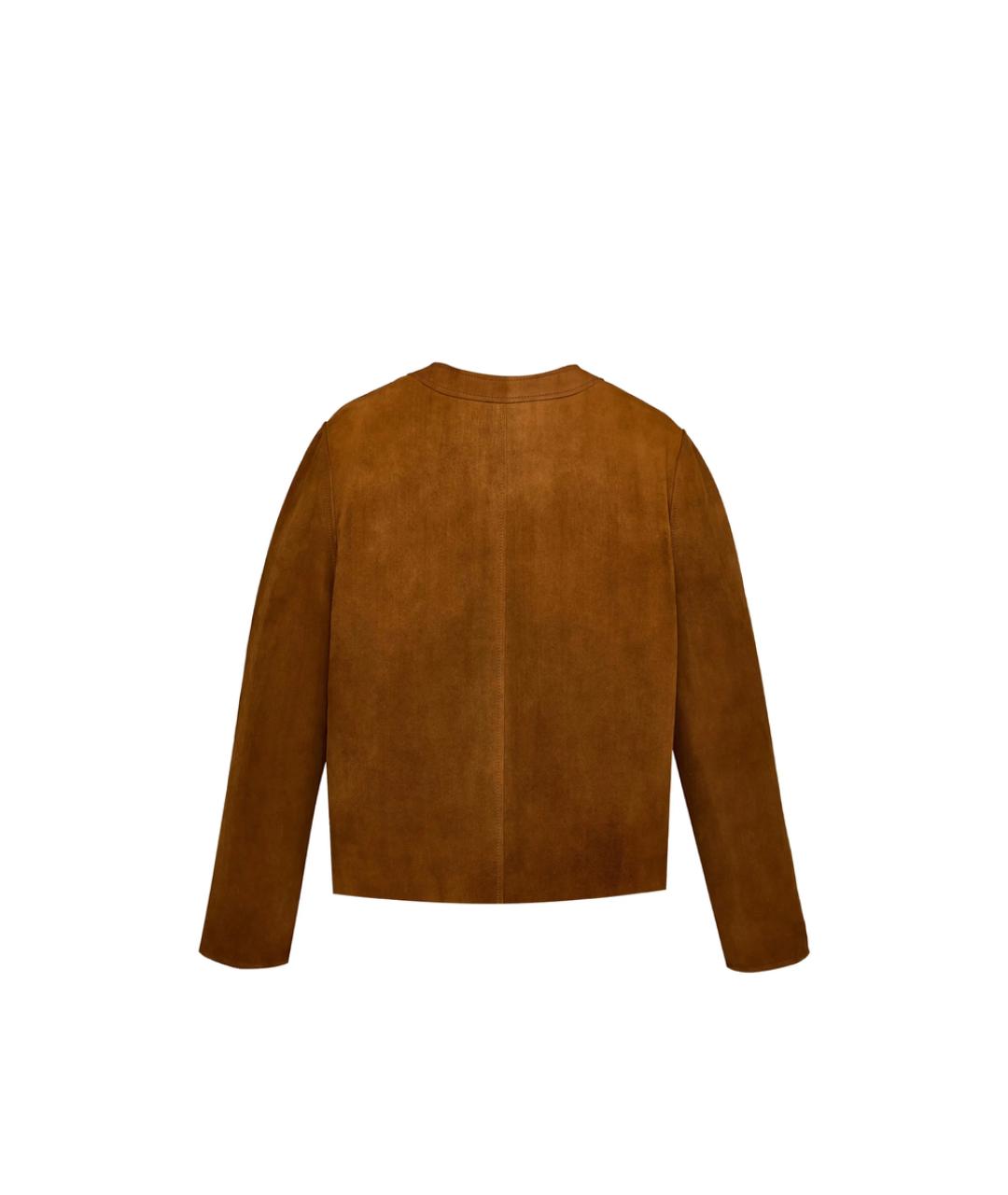 SAINT LAURENT Коричневая замшевая куртка, фото 2