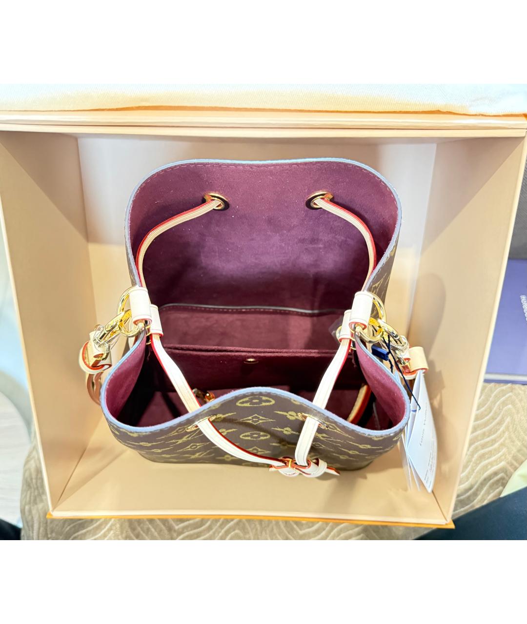 LOUIS VUITTON Коричневая канва сумка через плечо, фото 4