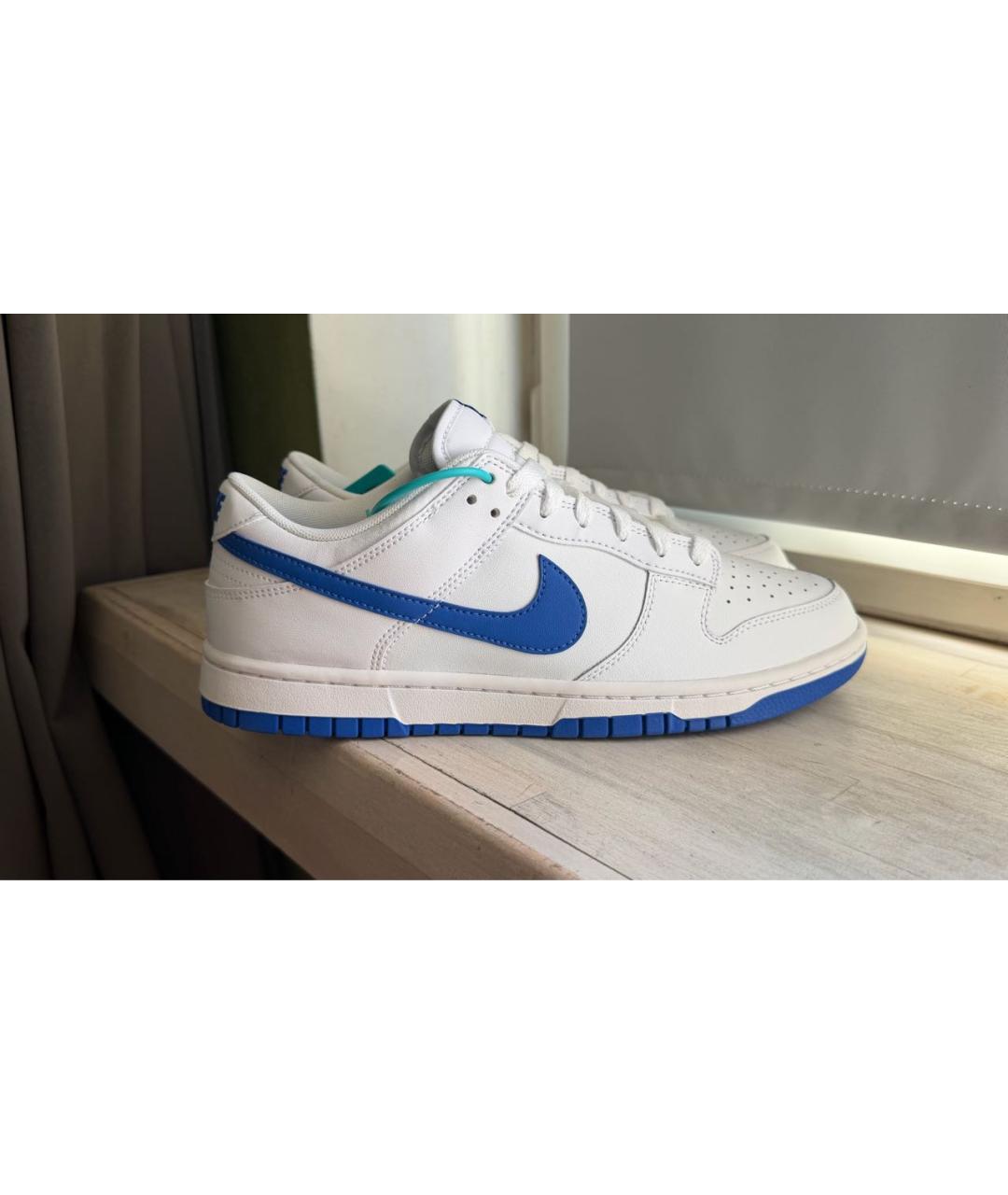 NIKE Белые кожаные низкие кроссовки / кеды, фото 2