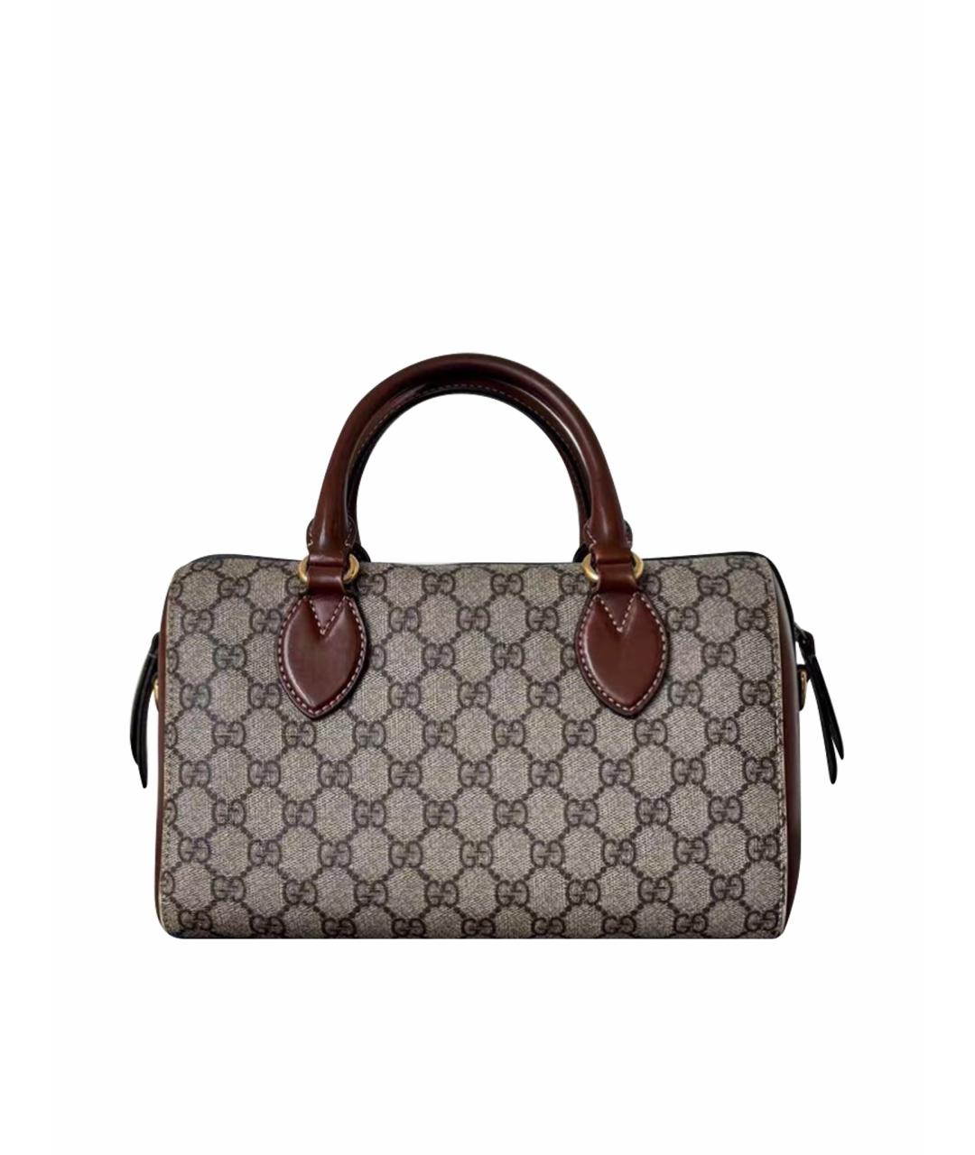GUCCI Коричневая кожаная сумка тоут, фото 1