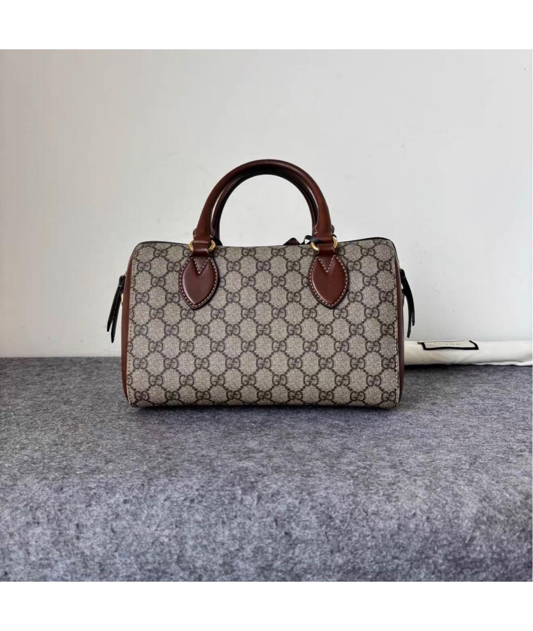 GUCCI Коричневая кожаная сумка тоут, фото 2