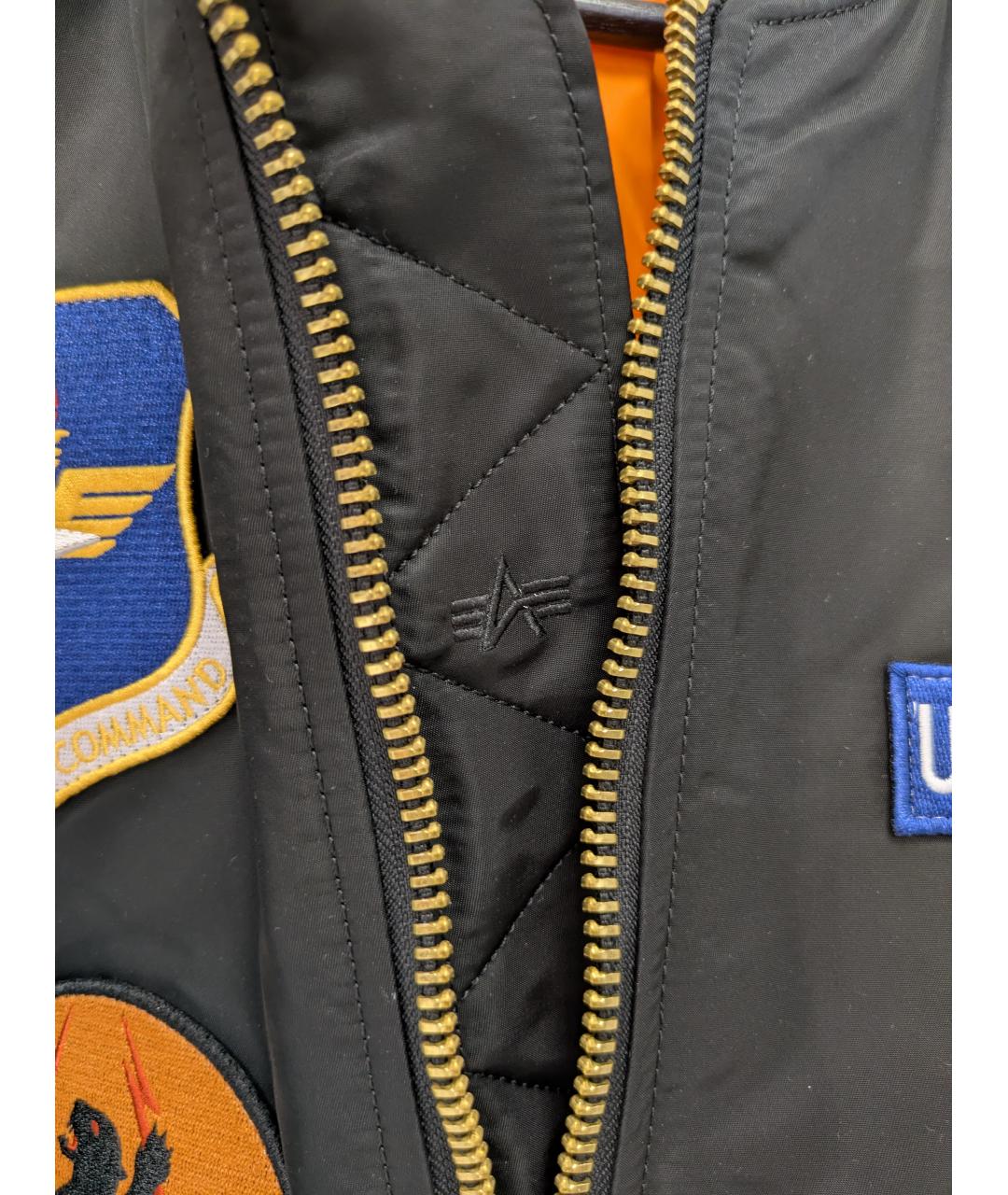 ALPHA INDUSTRIES Черная нейлоновая куртка, фото 4