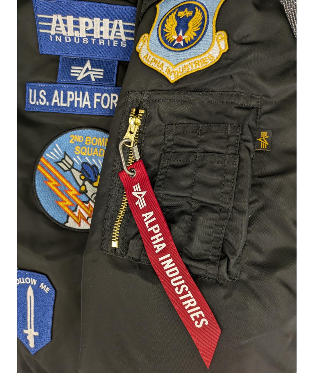ALPHA INDUSTRIES Черная нейлоновая куртка, фото 5