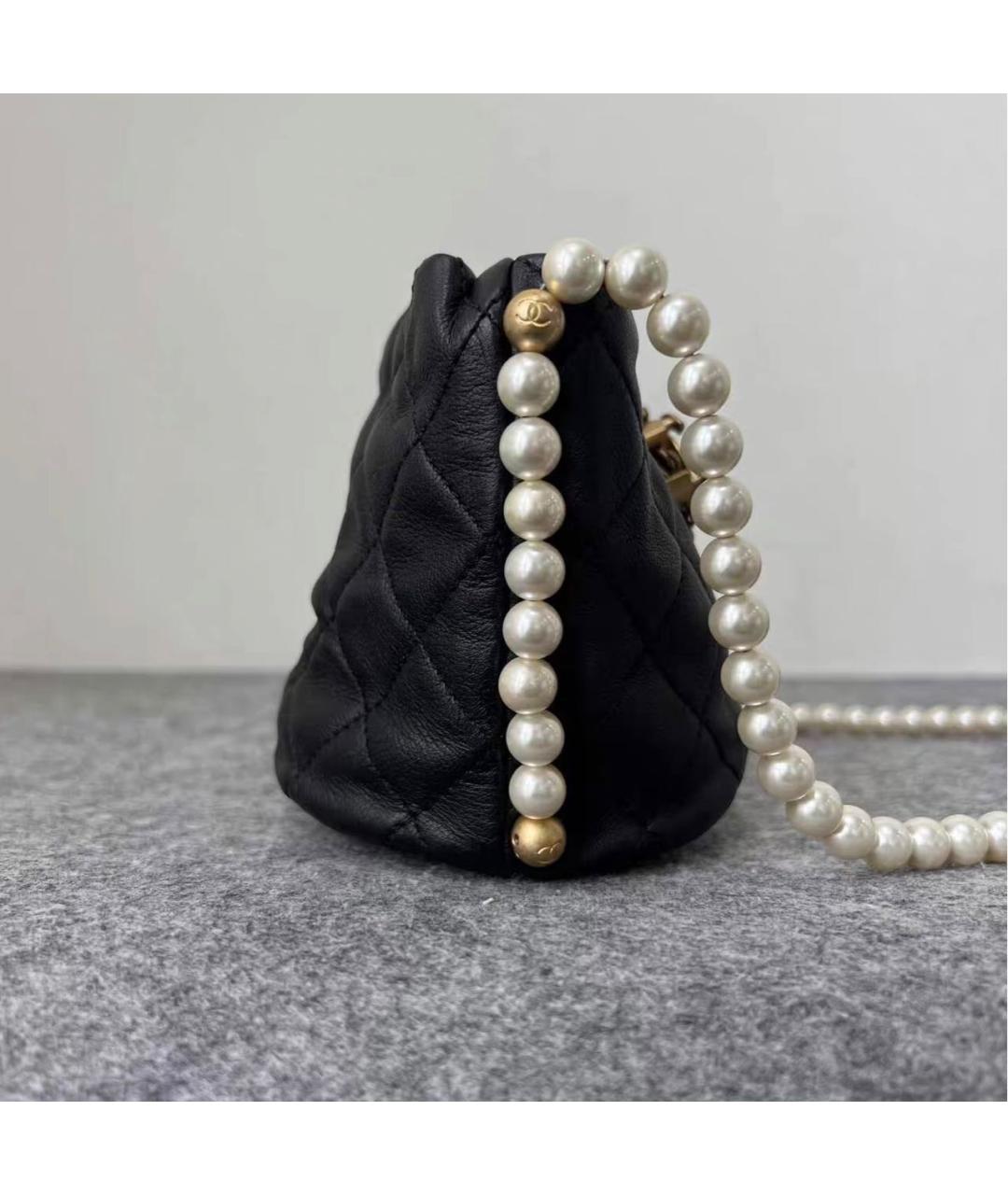 CHANEL Черная кожаная сумка через плечо, фото 3