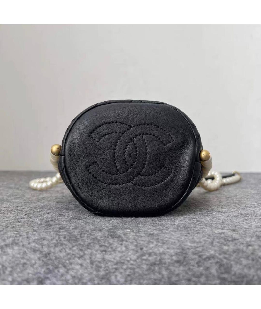 CHANEL Черная кожаная сумка через плечо, фото 6