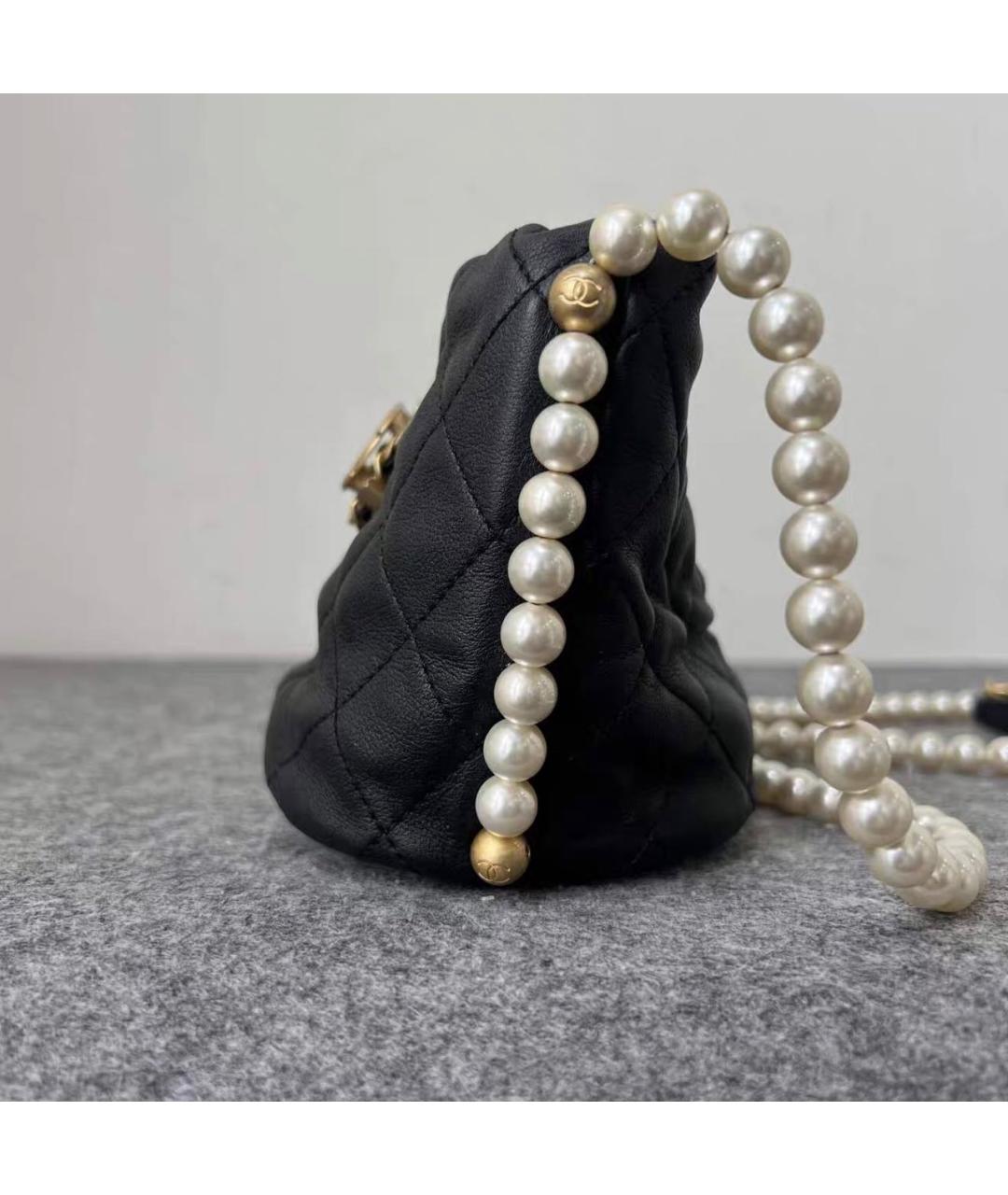 CHANEL Черная кожаная сумка через плечо, фото 4