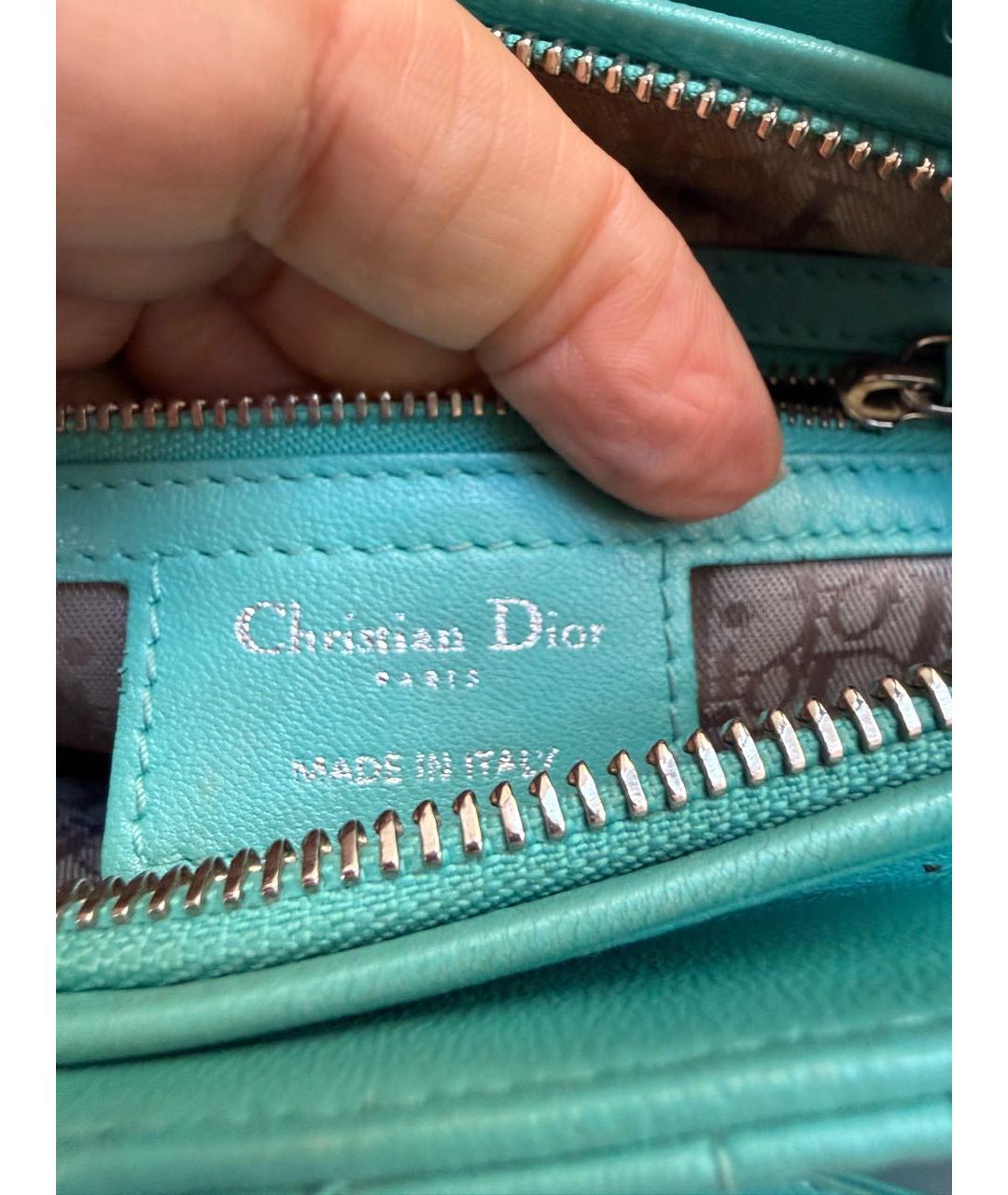 CHRISTIAN DIOR Кожаная сумка с короткими ручками, фото 5