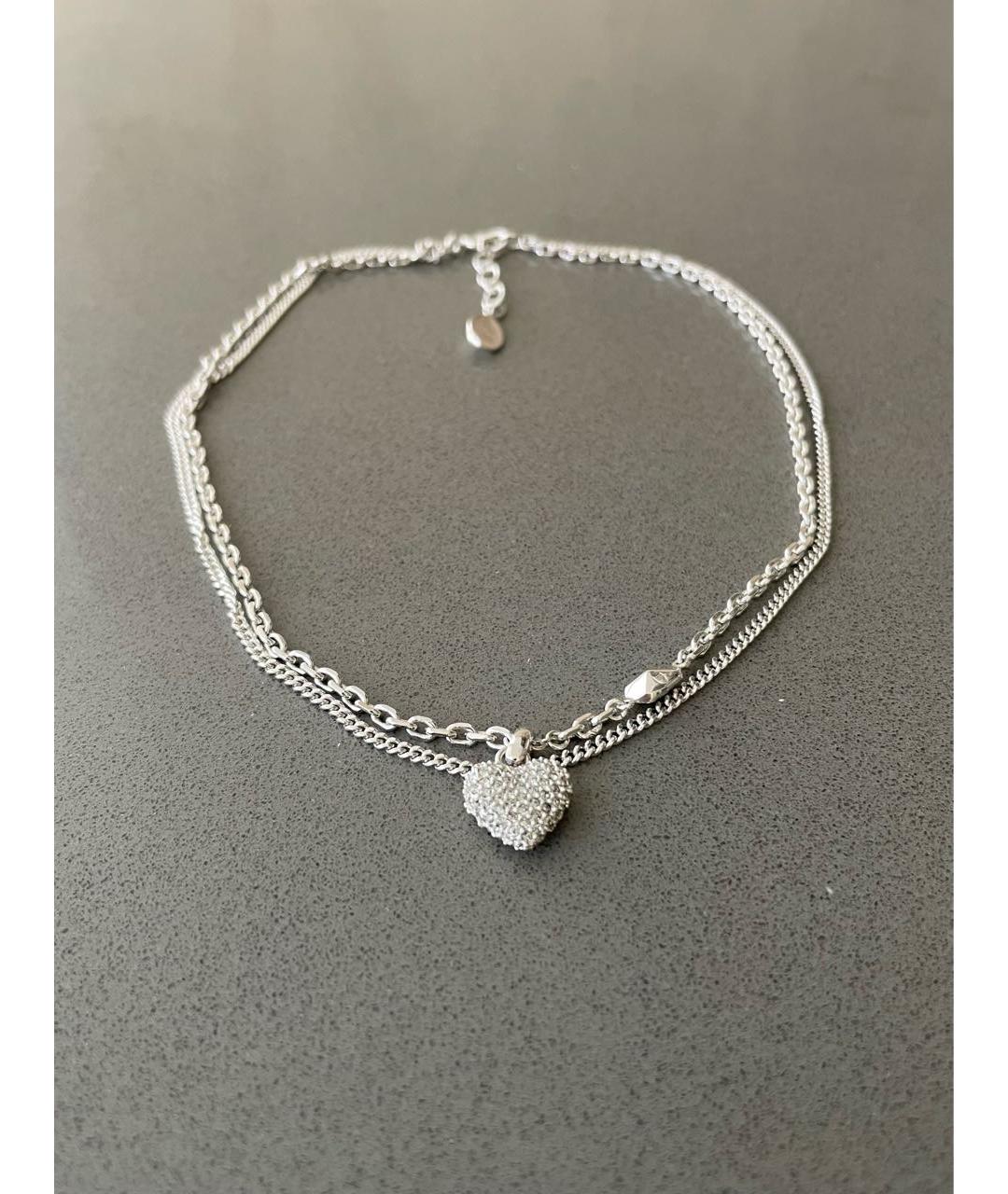 CHRISTIAN DIOR Серебряное металлическое колье, фото 4