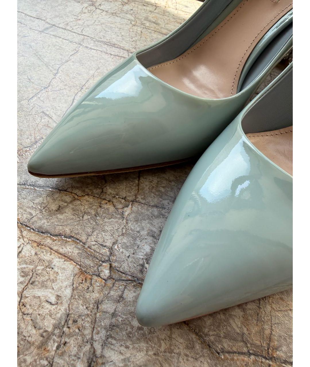 MIU MIU Голубые туфли из лакированной кожи, фото 8