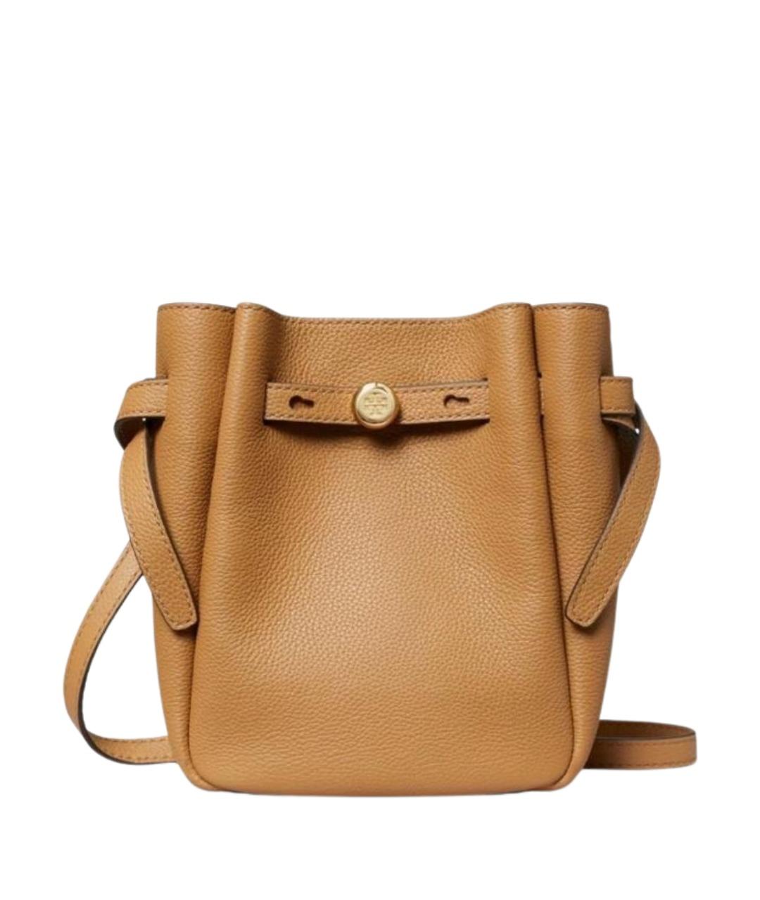 TORY BURCH Коричневая кожаная сумка тоут, фото 1