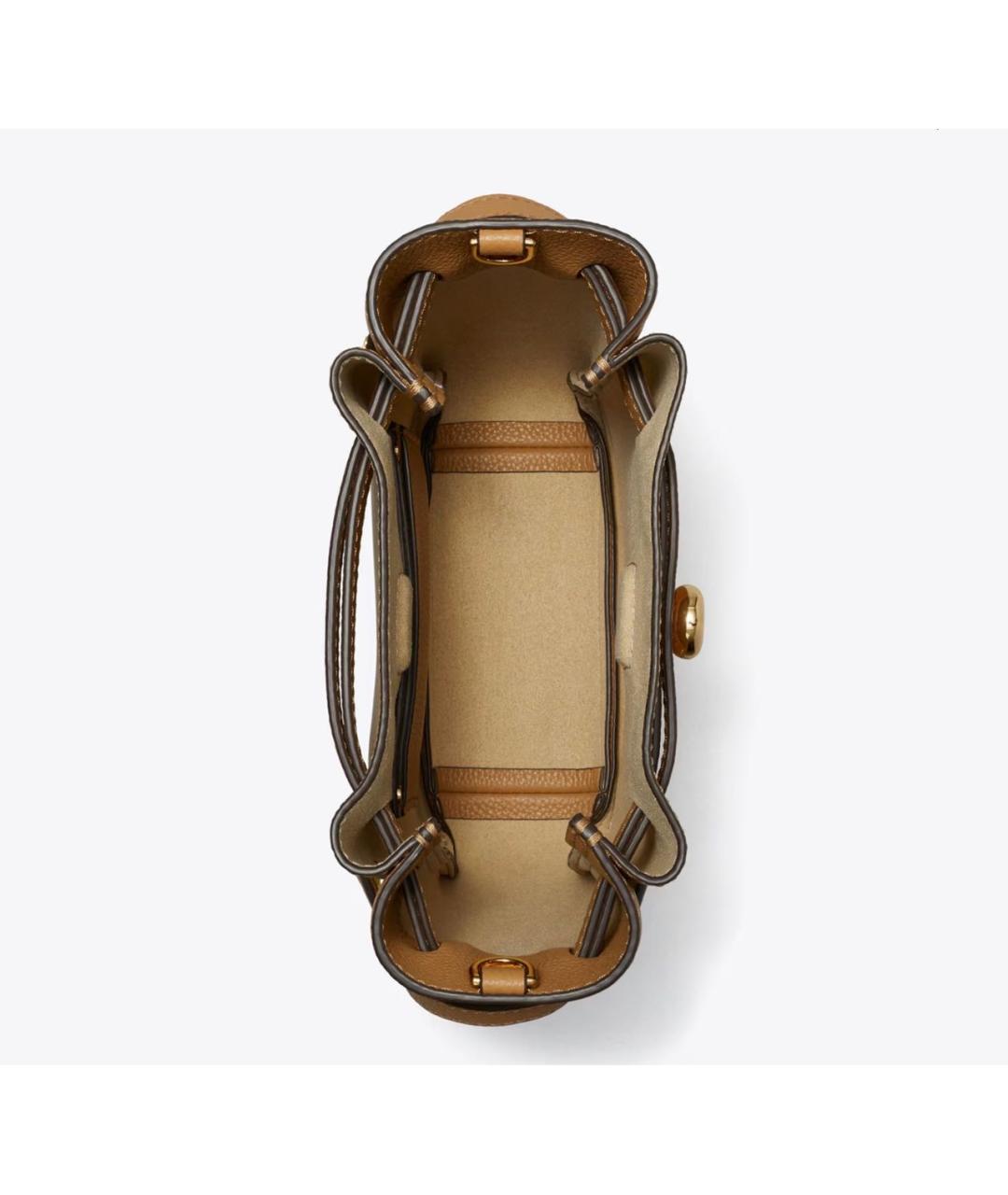 TORY BURCH Коричневая кожаная сумка тоут, фото 4