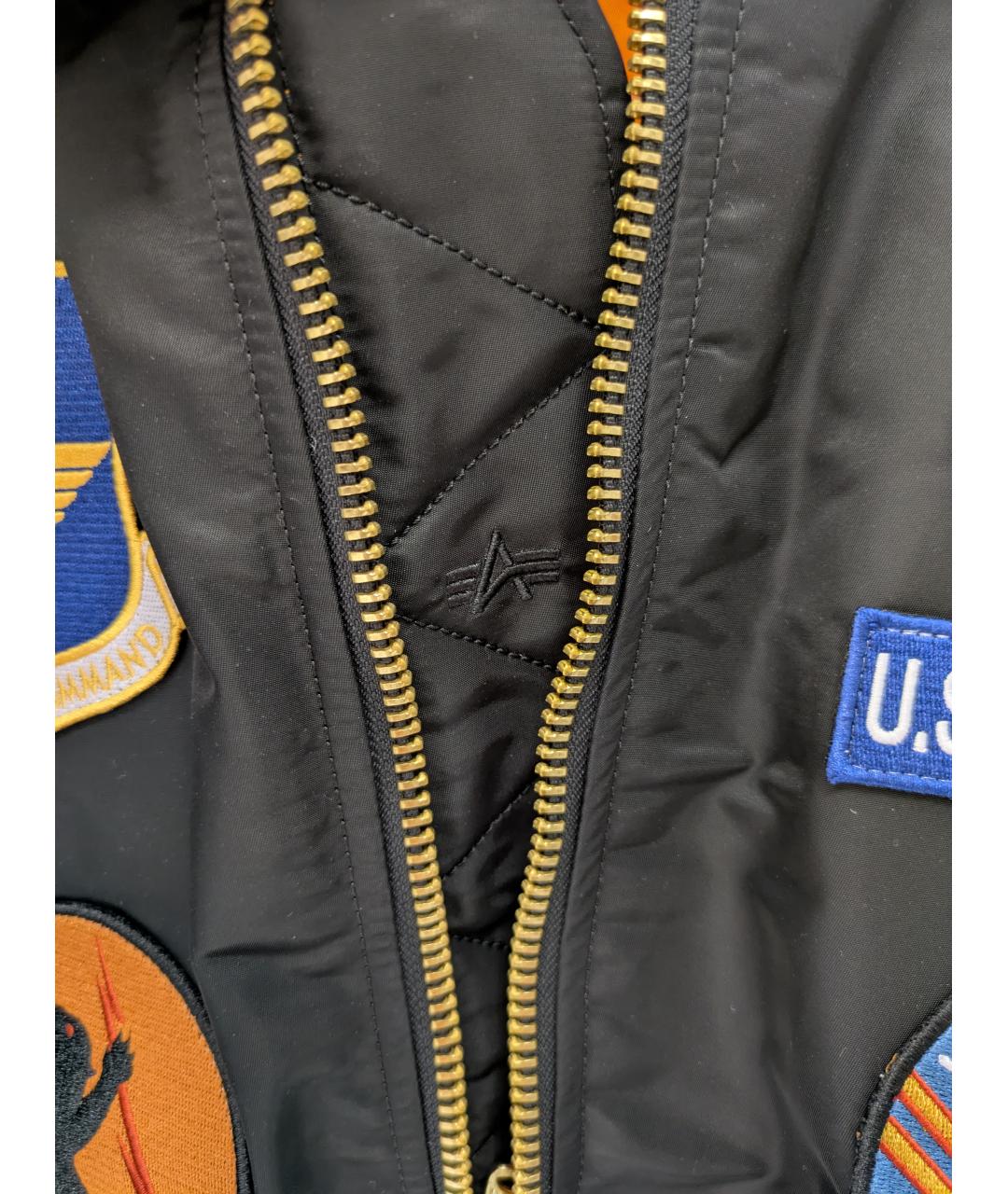 ALPHA INDUSTRIES Черная нейлоновая куртка, фото 4