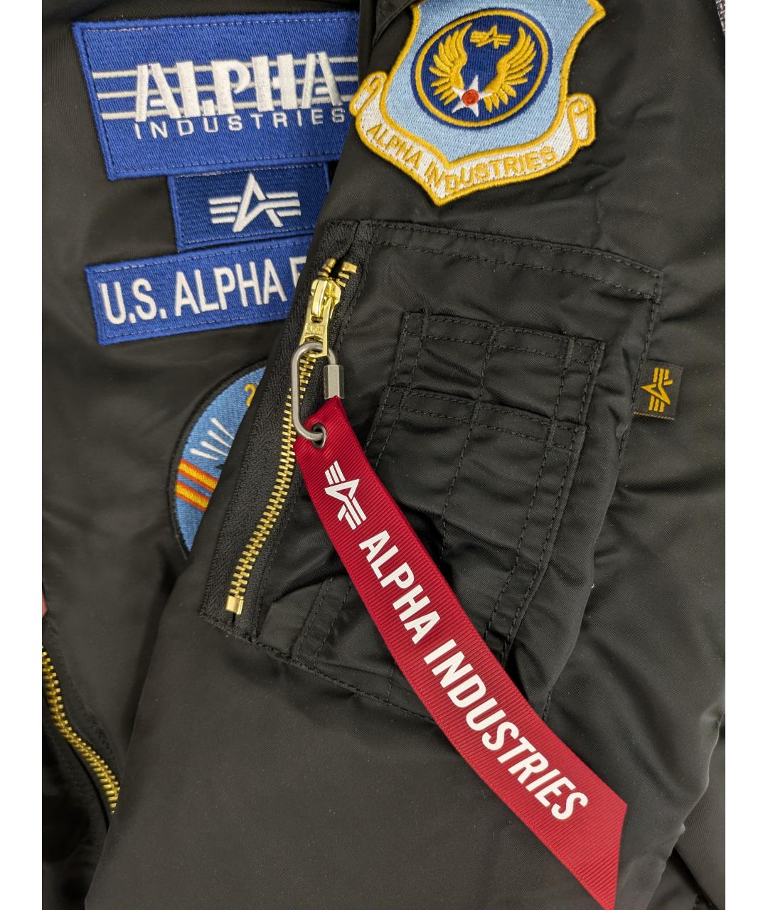 ALPHA INDUSTRIES Черная нейлоновая куртка, фото 5