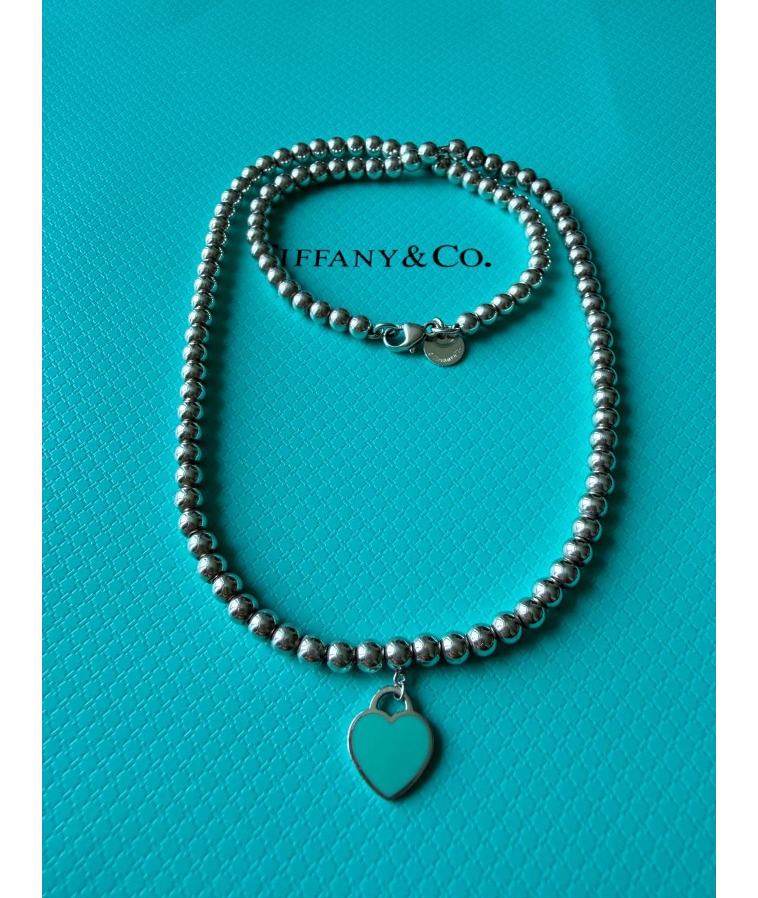 TIFFANY&CO Бирюзовое серебряное колье, фото 4