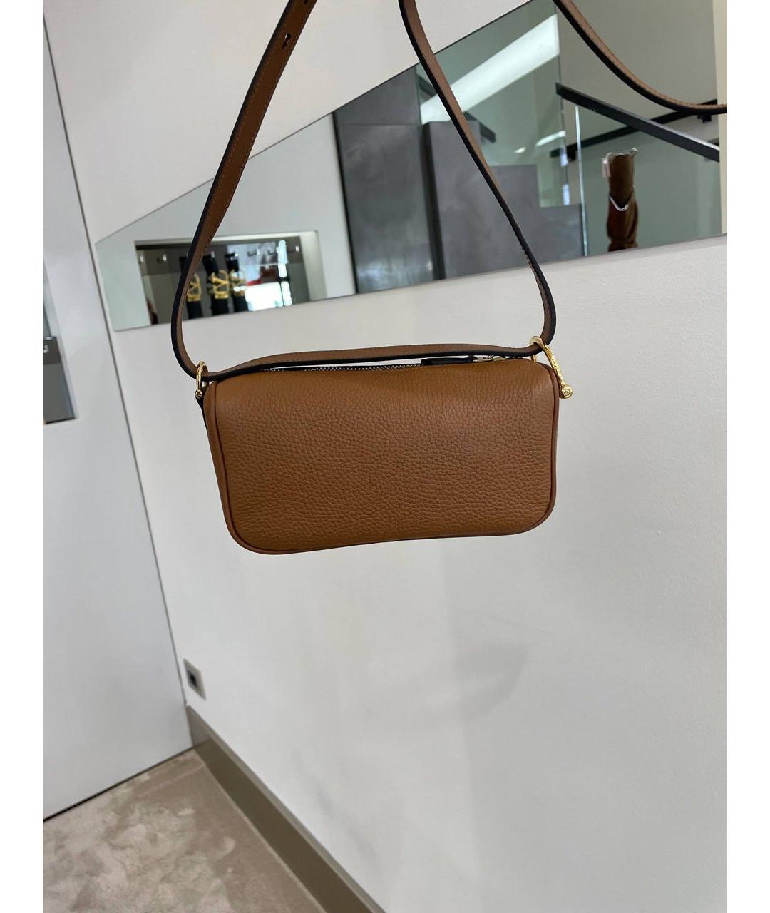 GUCCI Коричневая кожаная сумка с короткими ручками, фото 8