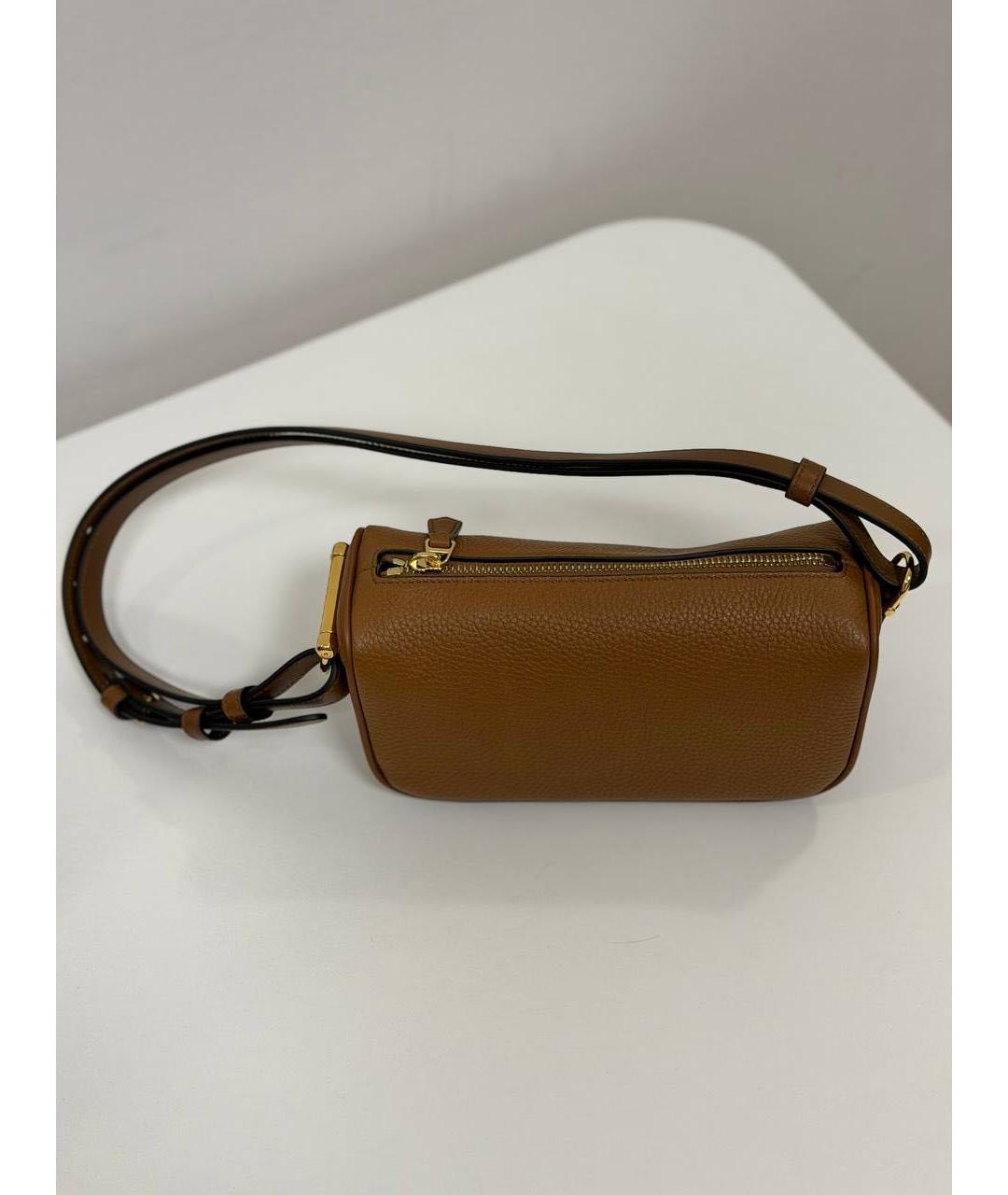 GUCCI Коричневая кожаная сумка с короткими ручками, фото 6
