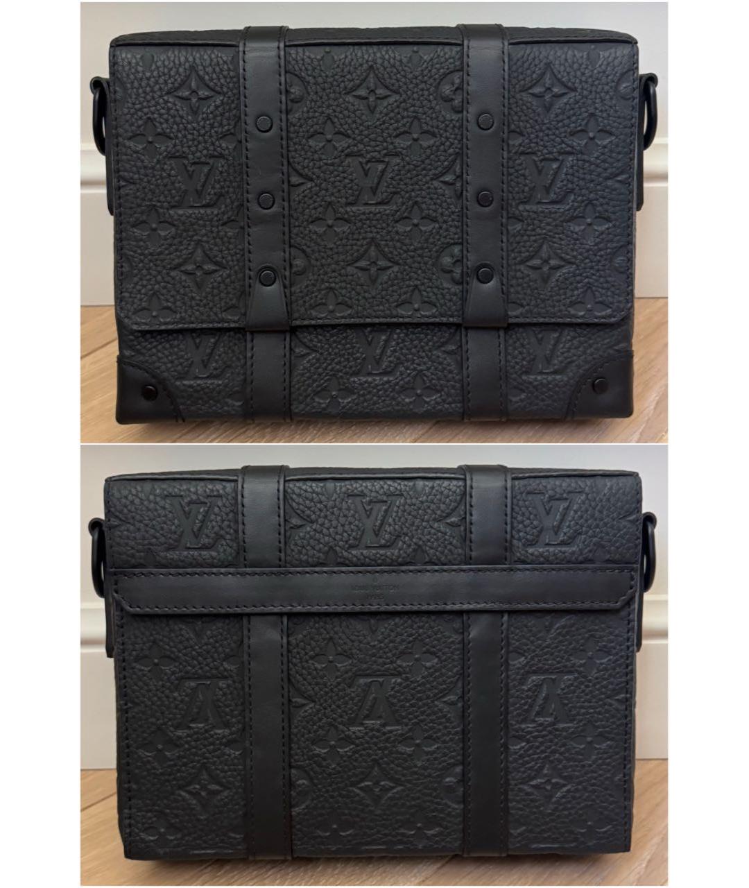 LOUIS VUITTON Черная кожаная сумка на плечо, фото 2
