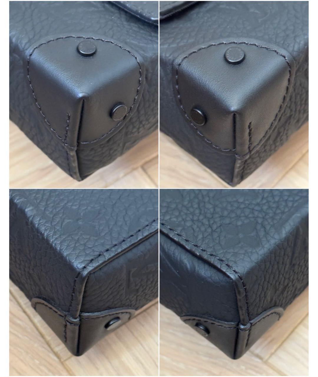 LOUIS VUITTON Черная кожаная сумка на плечо, фото 6