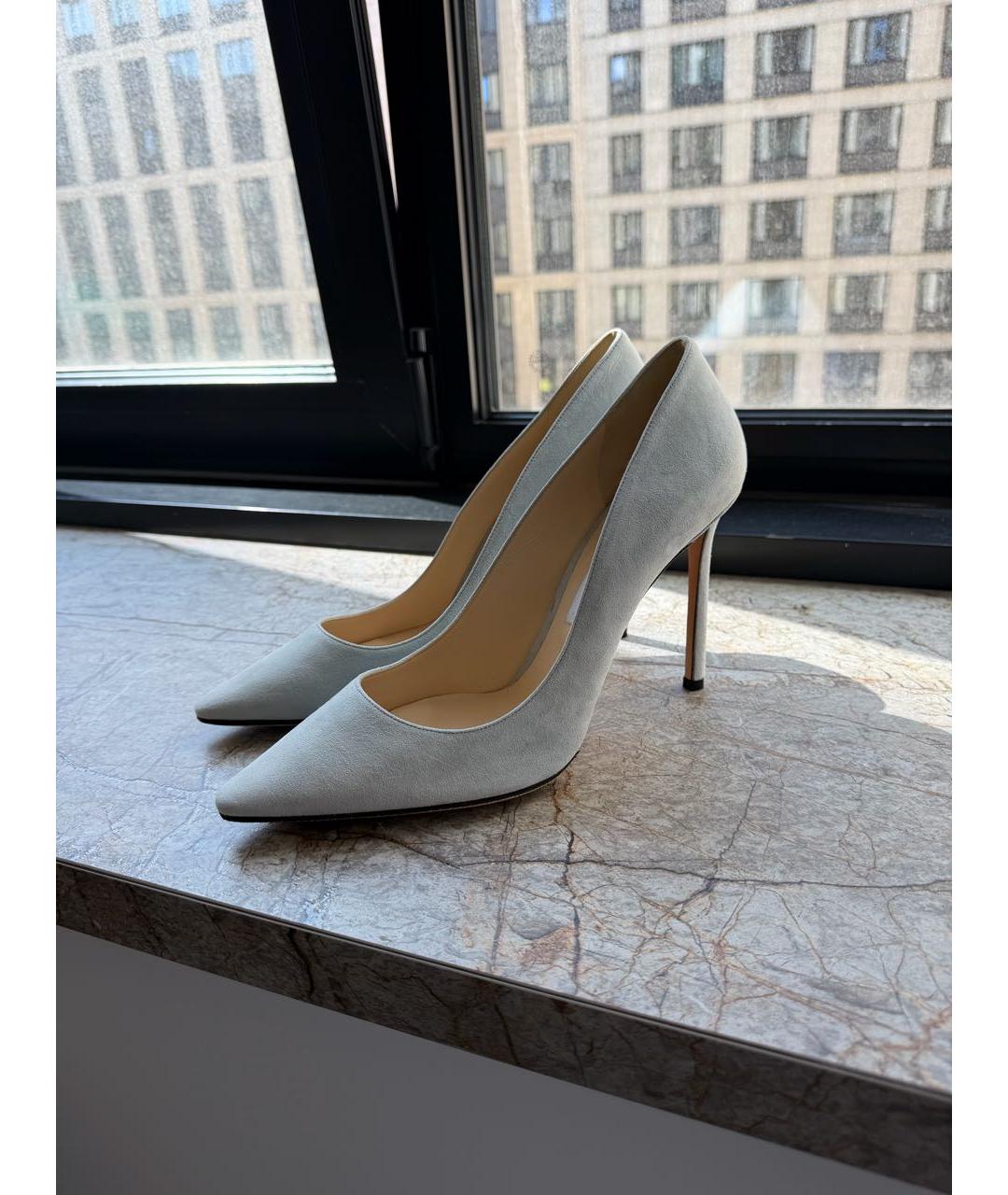 JIMMY CHOO Серые замшевые туфли, фото 8