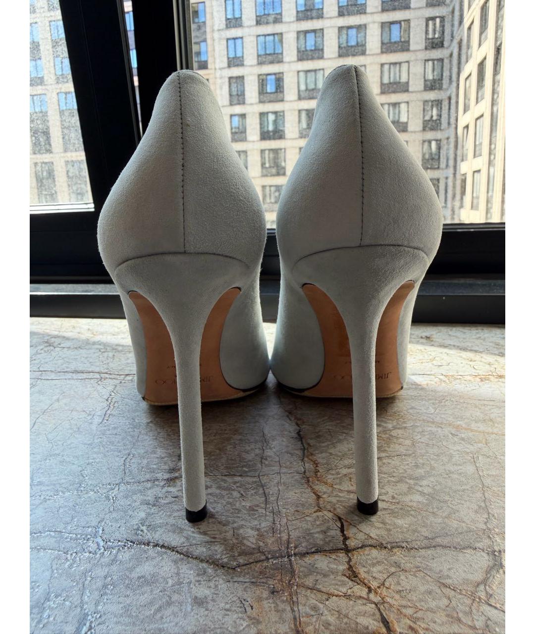 JIMMY CHOO Серые замшевые туфли, фото 4