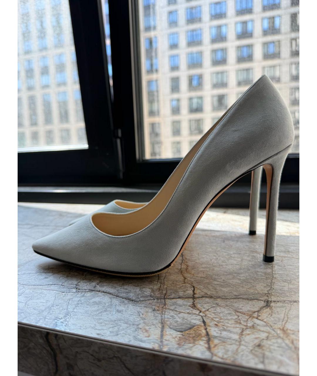 JIMMY CHOO Серые замшевые туфли, фото 9