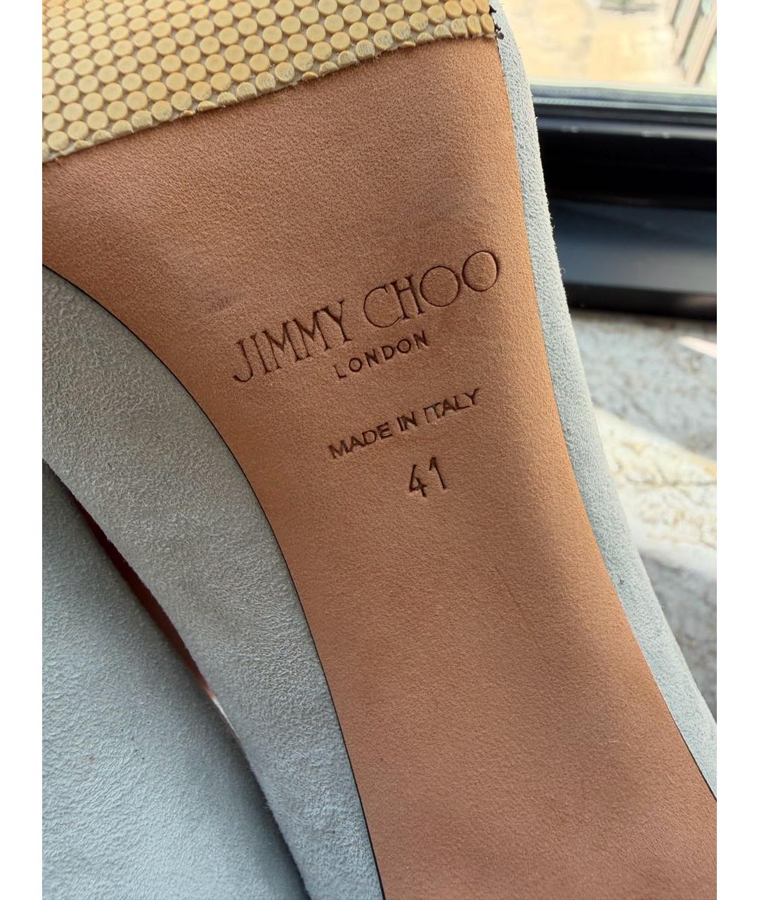 JIMMY CHOO Серые замшевые туфли, фото 6
