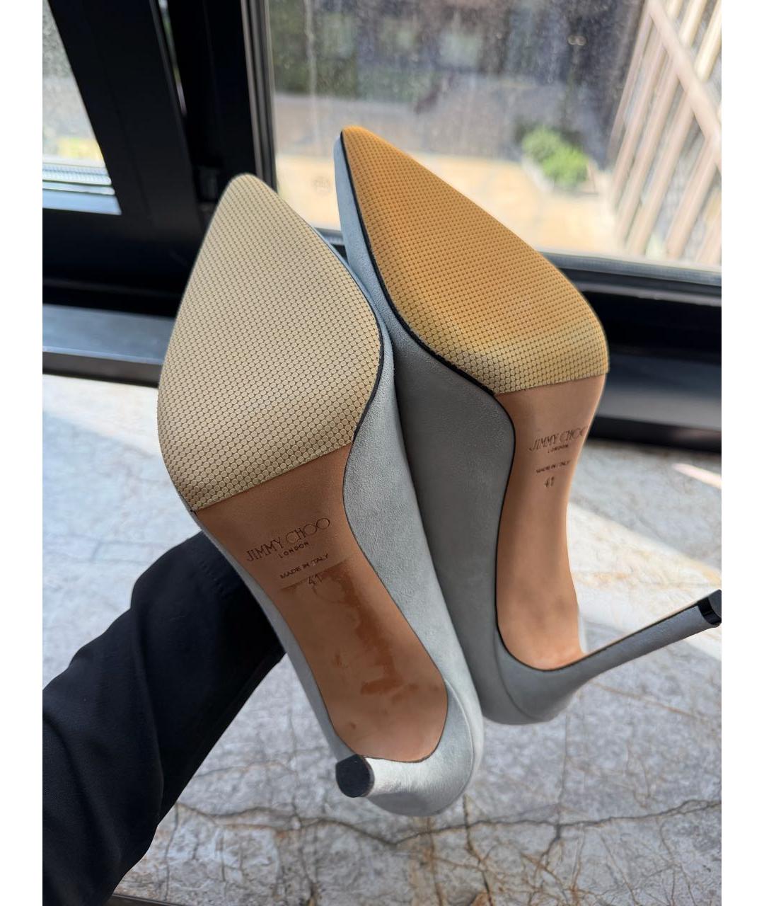 JIMMY CHOO Серые замшевые туфли, фото 5