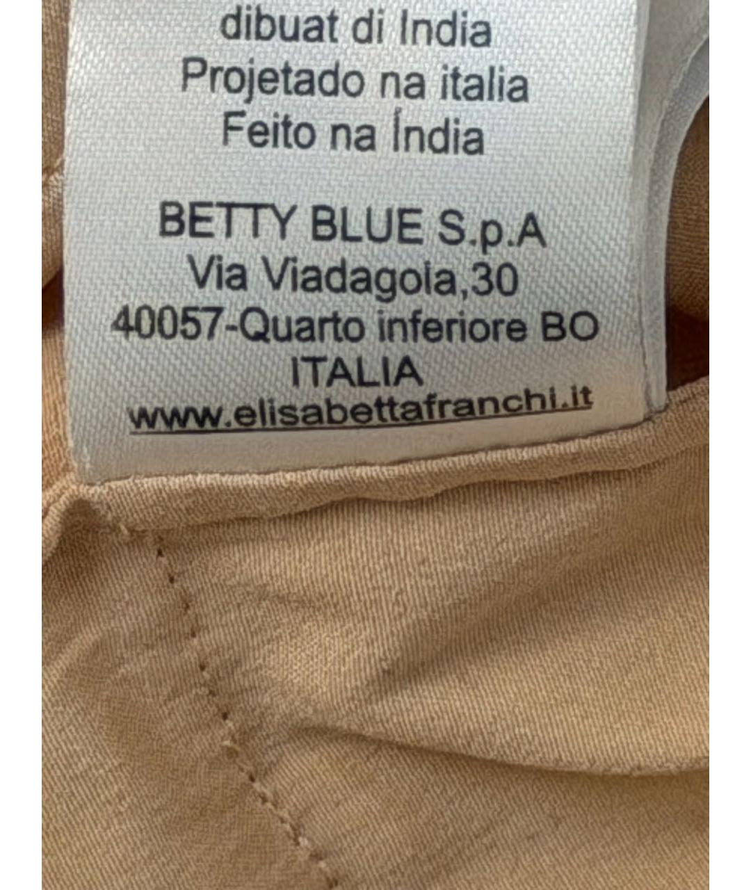 ELISABETTA FRANCHI Бежевое вечернее платье, фото 8