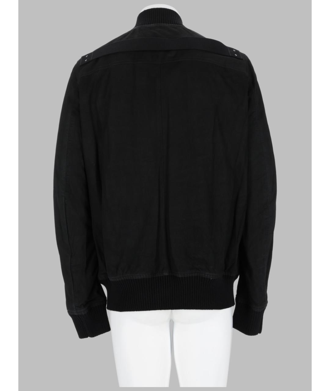 RICK OWENS Черная кожаная куртка, фото 2