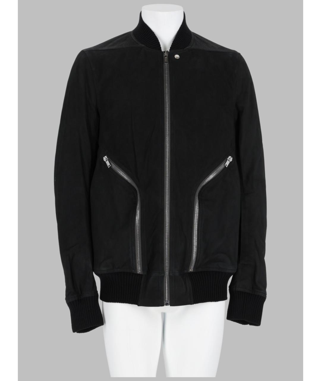 RICK OWENS Черная кожаная куртка, фото 3
