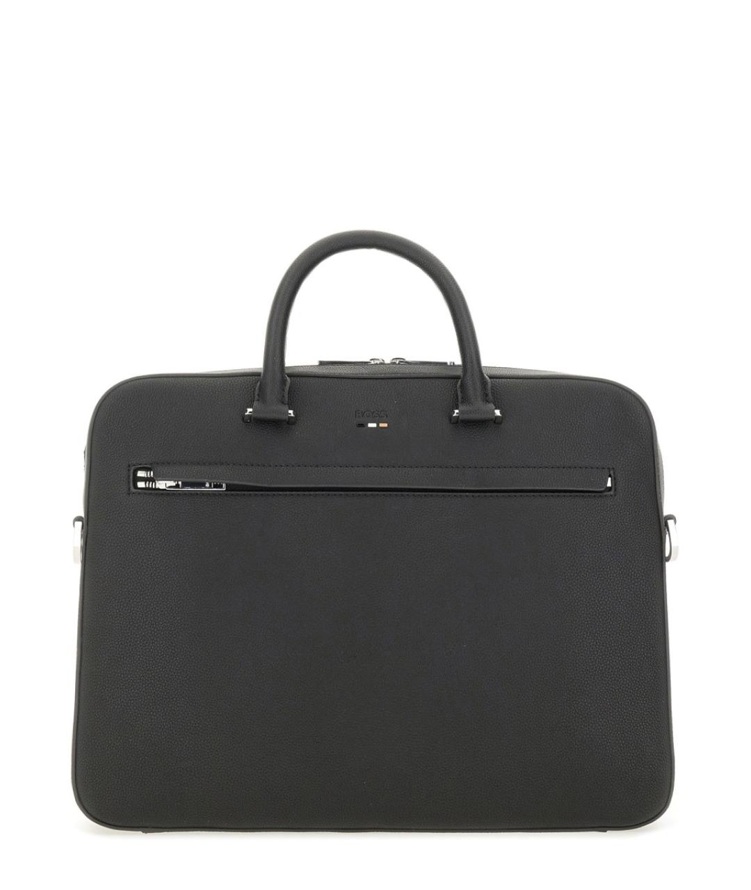 HUGO BOSS Черный портфель из искусственной кожи, фото 1