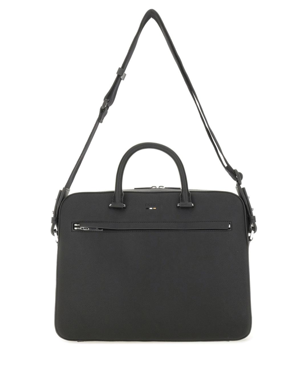 HUGO BOSS Черный портфель из искусственной кожи, фото 2