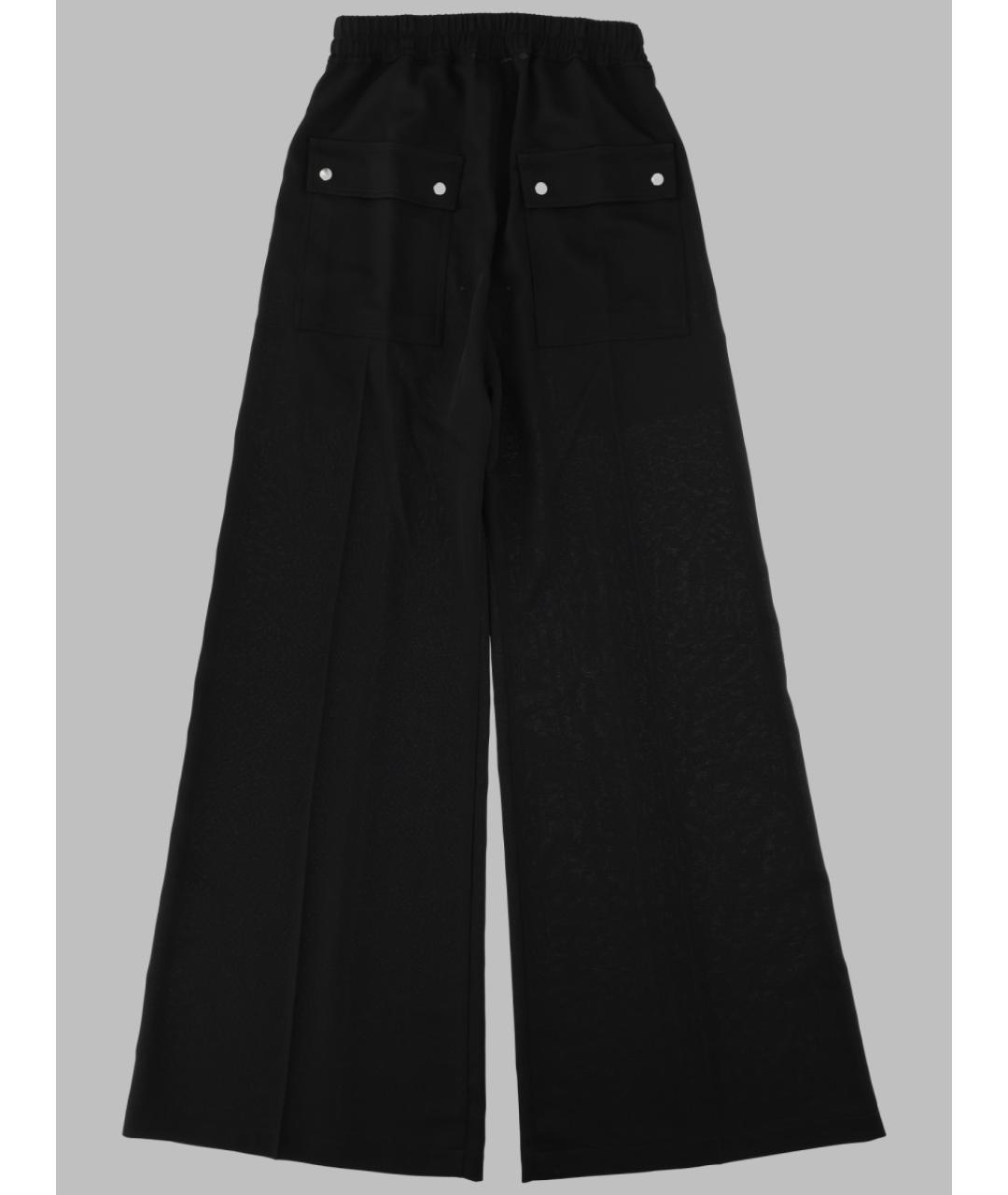 RICK OWENS Черные хлопковые повседневные брюки, фото 2