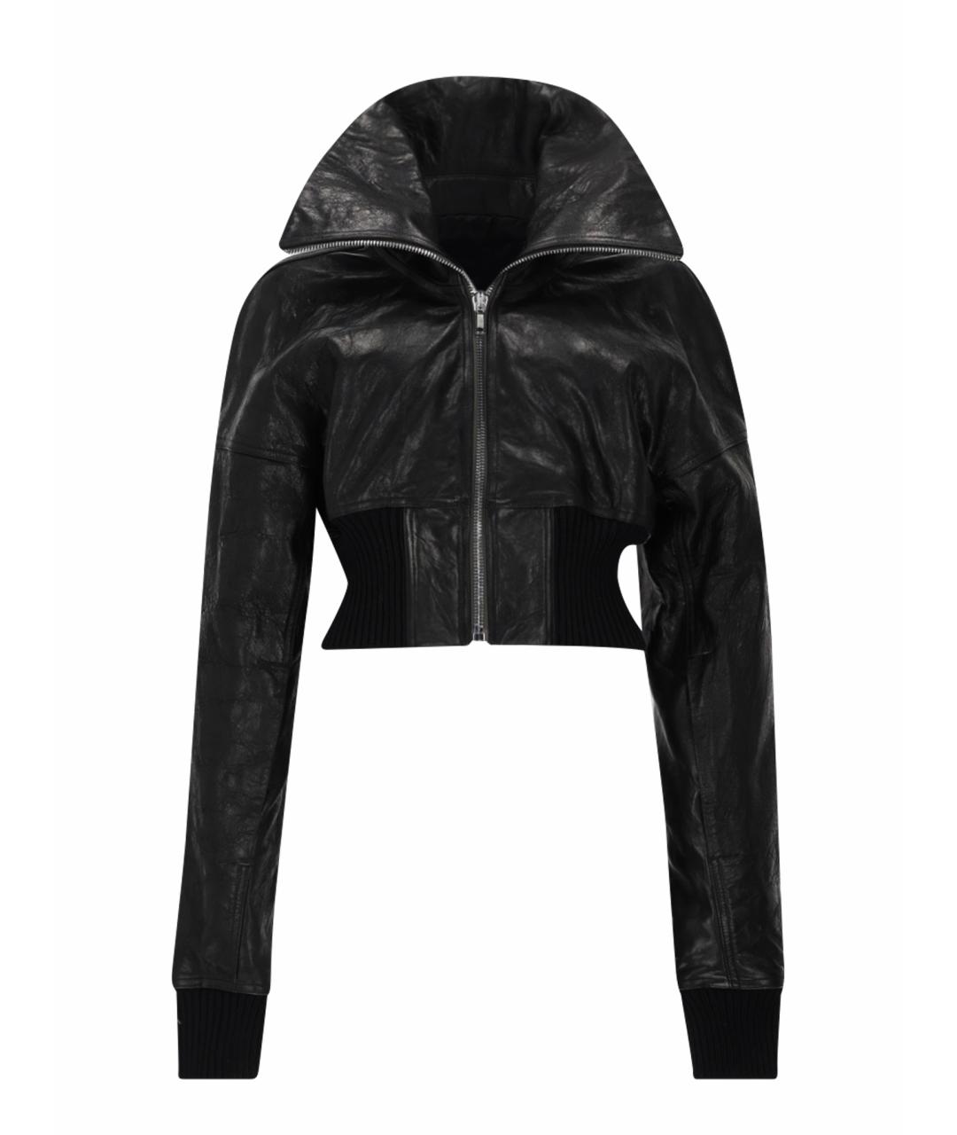 RICK OWENS Черная кожаная куртка, фото 1